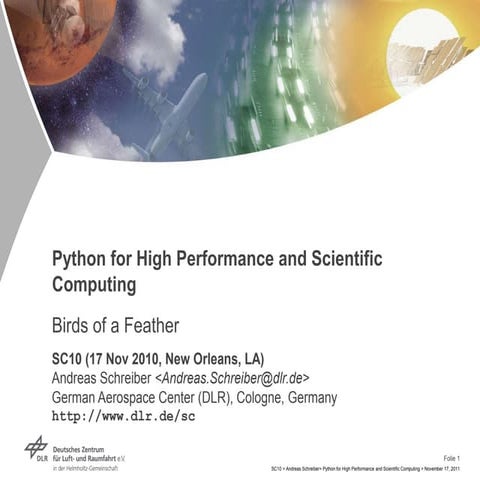 Python for High Performance and Scientific Computing | PPT