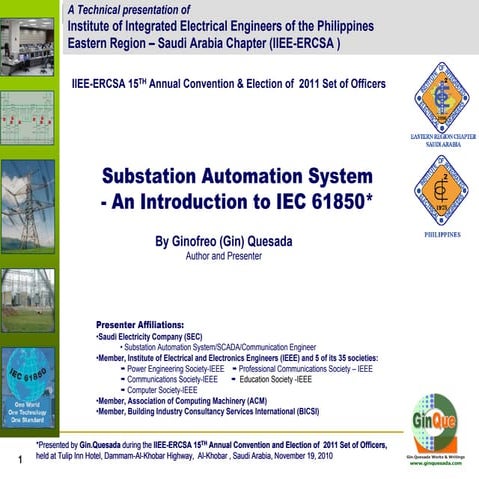 2010 11 18  Substation Automation Systems By Gin Quesada
