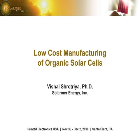 Organic Solar Cells