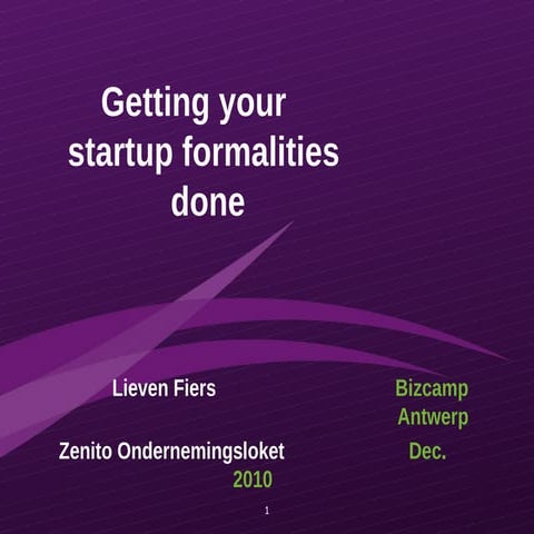 startup in Belgium - stats and formalities