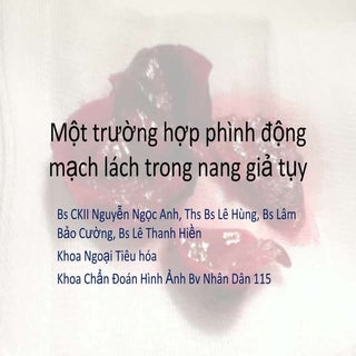 Nhân một trường hợp phình giả tụy