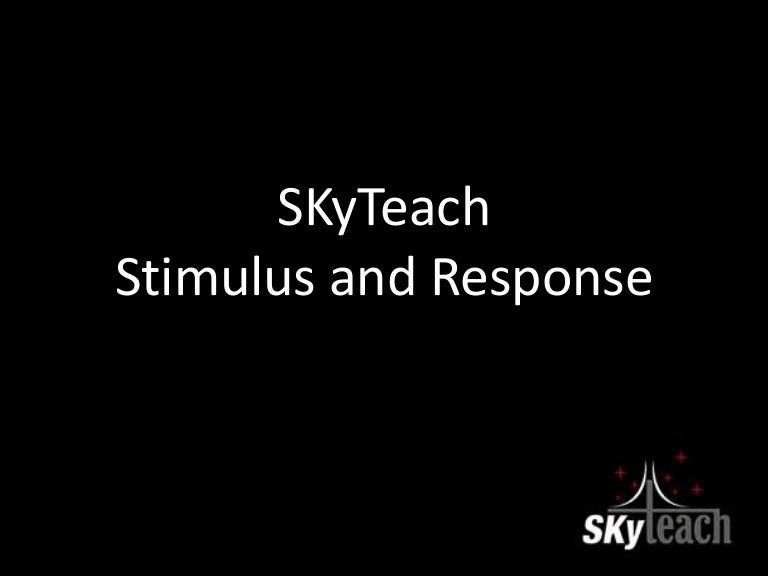 Stimulus and Response 5 E Lesson
