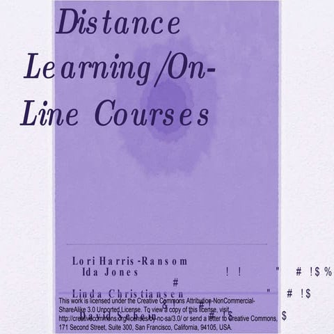 Developing and Teaching Online/Distance Learning Courses