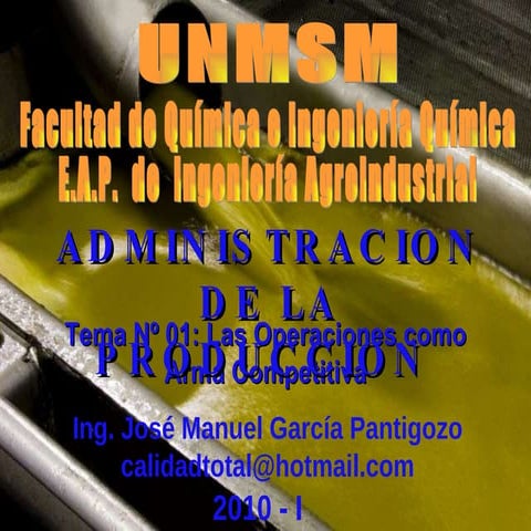 AP 01:  LAS OPERACIONES COMO ARMA COMPETITIVA