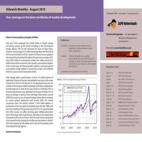Oilwatch Monthly - August 2010