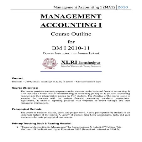 2010 bfa course outline