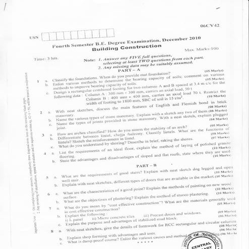 DIPLOMA CIVIL ENGINEERING 4TH SEM QUESTION PAPERS PDF 2021 visual data 4