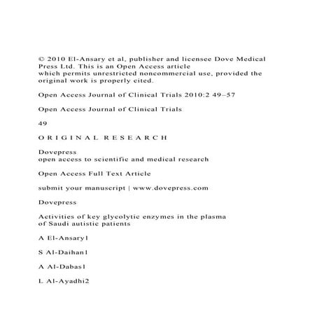 © 2010 El-Ansary et al, publisher and licensee Dove Medical Pr.docx