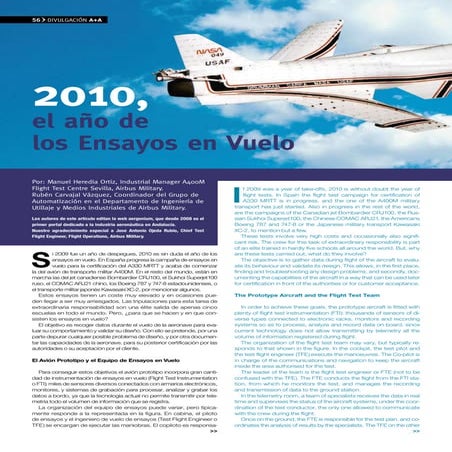 2010 el año de los ensayos en vuelo