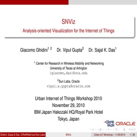 SNViz: Analysis-oriented Visualization for the Internet of Things