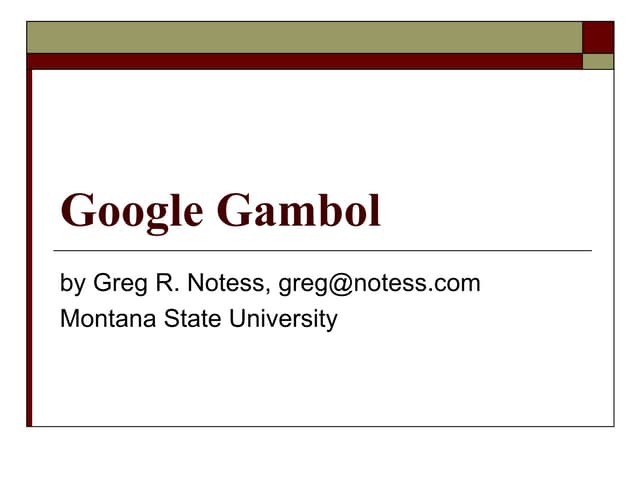Google Gambol