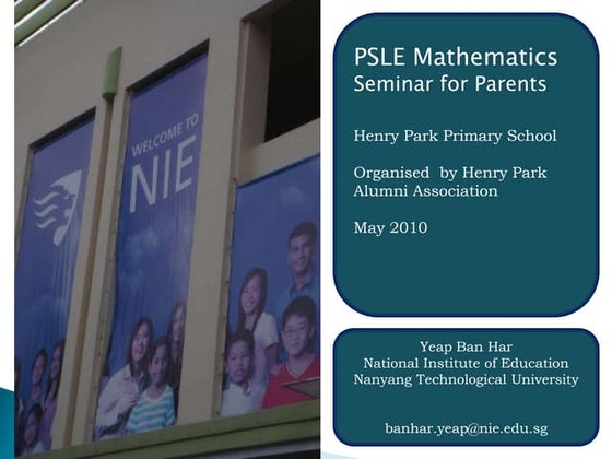 Henry Park PSLE Seminar for Parents