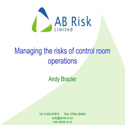 2010 IBC - Managing risks of control room operations