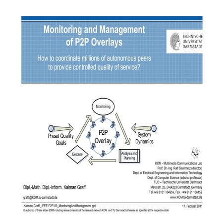 Kalman Graffi - 15 Slide on Monitoring P2P Systems - 2010