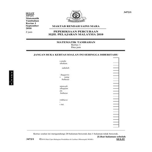 Adds Maths 1-2010 MRSM