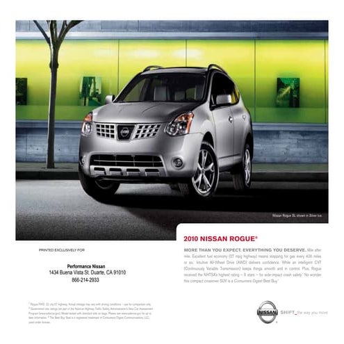 2010 Nissan Rogue Los Angeles