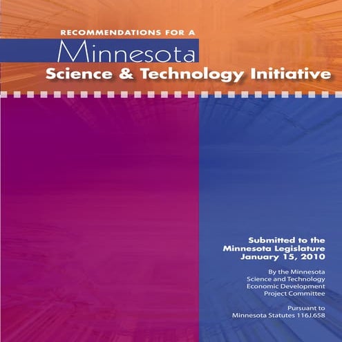 Recommendations for 2010 Minnesota Science and Technology Initiative