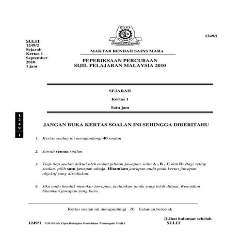 Sejarah 1-2010 MRSM