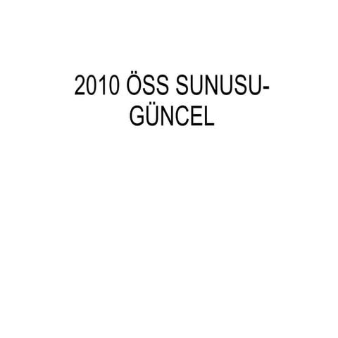 2010 öSs  GüNcel
