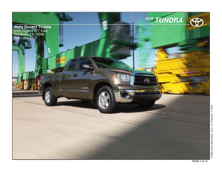 Jerry Durant Toyota >> 2010 Toyota Tundra Jerry Durant Toyota >> 2010 Toyota Tundra