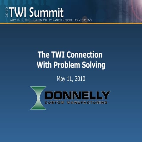 2010 Twi Summit Final Handout   The Twi Connection With Problem Solving