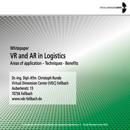 VR and AR in Logistics: VDC-Whitepaper