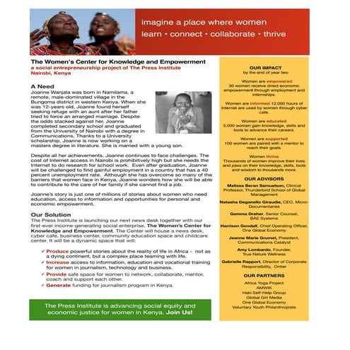 Press Institute  Women's Center Intro