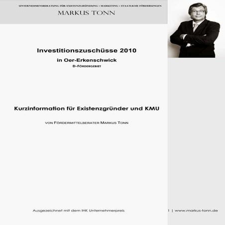 CONSULT 2010 | Oer-Erkenschwick: Foerderung - Finanzierung fuer Existenzgruen...