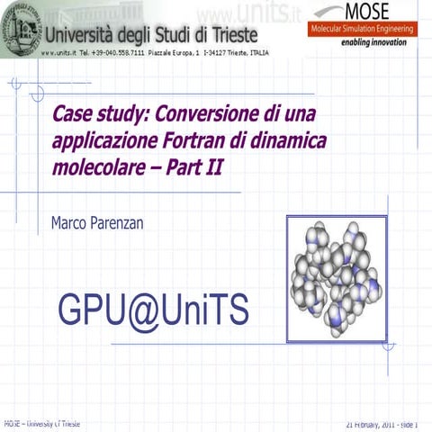 2011.02.18   marco parenzan - case study. conversione di una applicazione for...