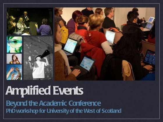 Amplified Events Workshop for UWS PhD students (25/2/2011)