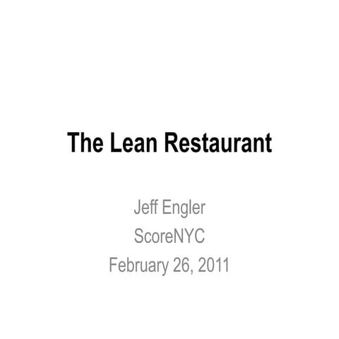 The Lean Restaurant