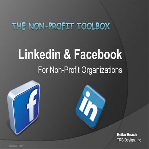 Effectively use LinkedIn & Facebook for Non-Profit Organizations
