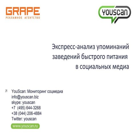 Fast-food restaurants in Russian social media: buzz analysis