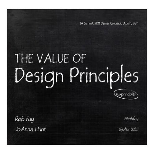 Design for the Rudes: The Value of Design Principles