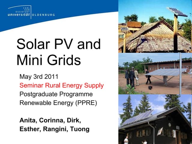 Mini grid and Solar home system