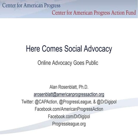 Social Media Training - Here Comes Social Advocacy (2011.05.31)