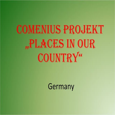 Places for youngsters in Germany