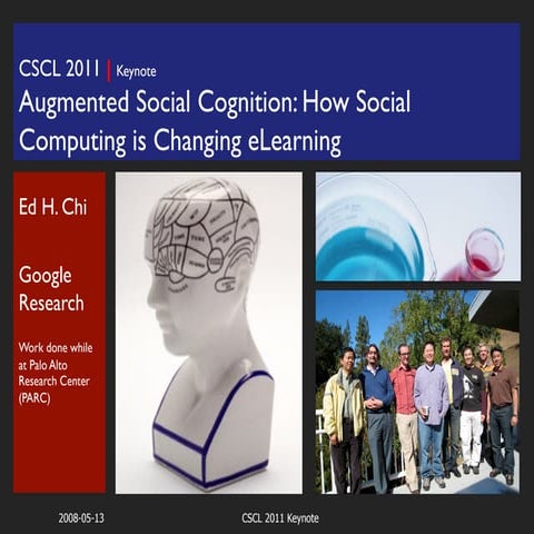 CSCL 2011 Keynote on Social Computing and eLearning