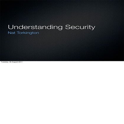 The Nature of Security