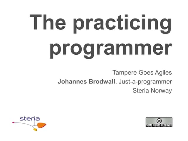 2011 09-17 tampere - the practicing programmer