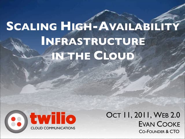 High-Availability Infrastructure in...