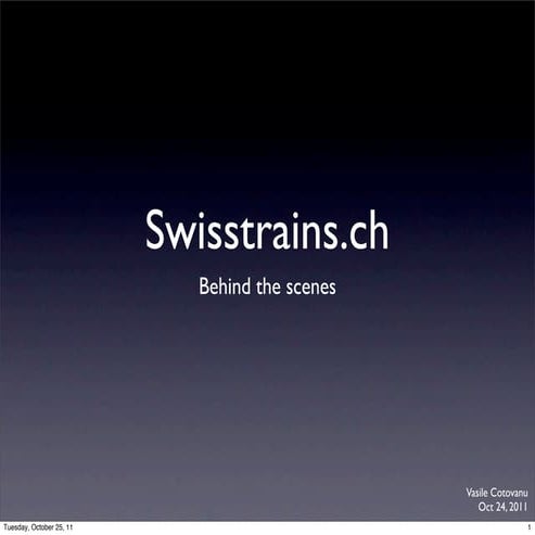 Behind the scenes of swisstrains.ch