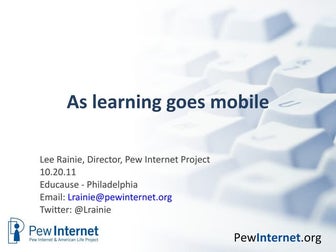 As learning goes mobile - Educause