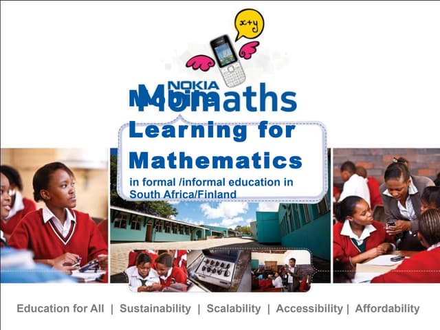 SchoolNet South Africa/Nokia MoMaths Presentation