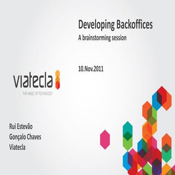 Developing backoffices