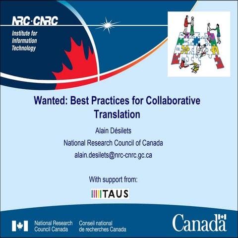Wanted: Best Practices for Collaborative Translation