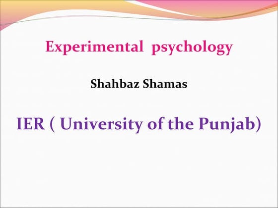 Experimental Psychology