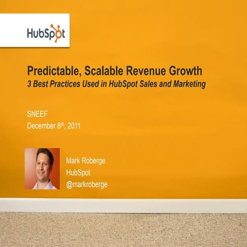 2011 12-08 scalable predictable sales and marketing