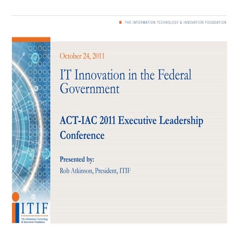 IT Innovation in the Federal Government