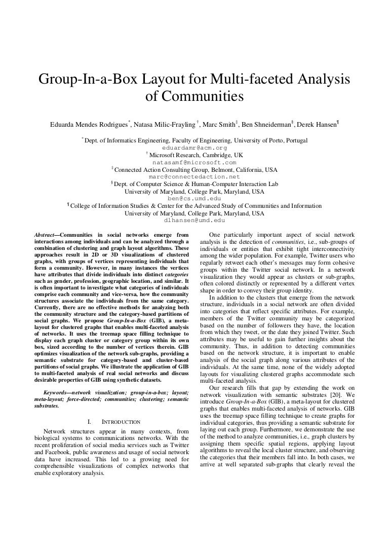 2011 IEEE Social Computing Nodexl: Group-In-A-Box